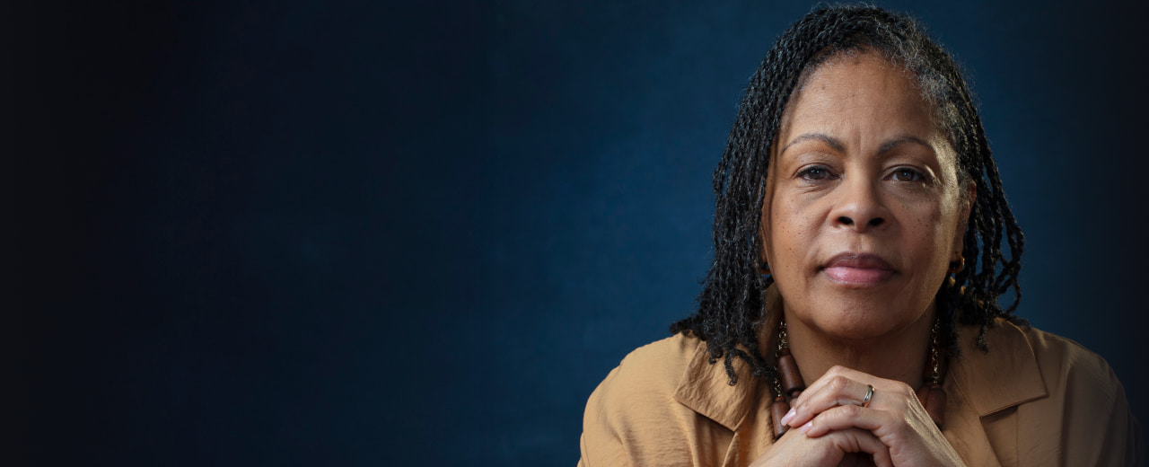 Headshot depicting a woman living with Alzheimer's disease